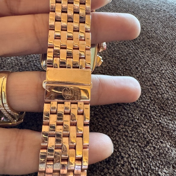 Michele Deco Diamond Chronograph Watch Rose Gold | 0.66 CTW | 18mm| 7” - Picture 13 of 16